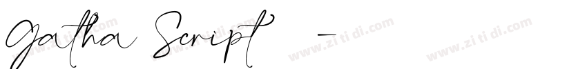 Gatha Script英文字体字体转换